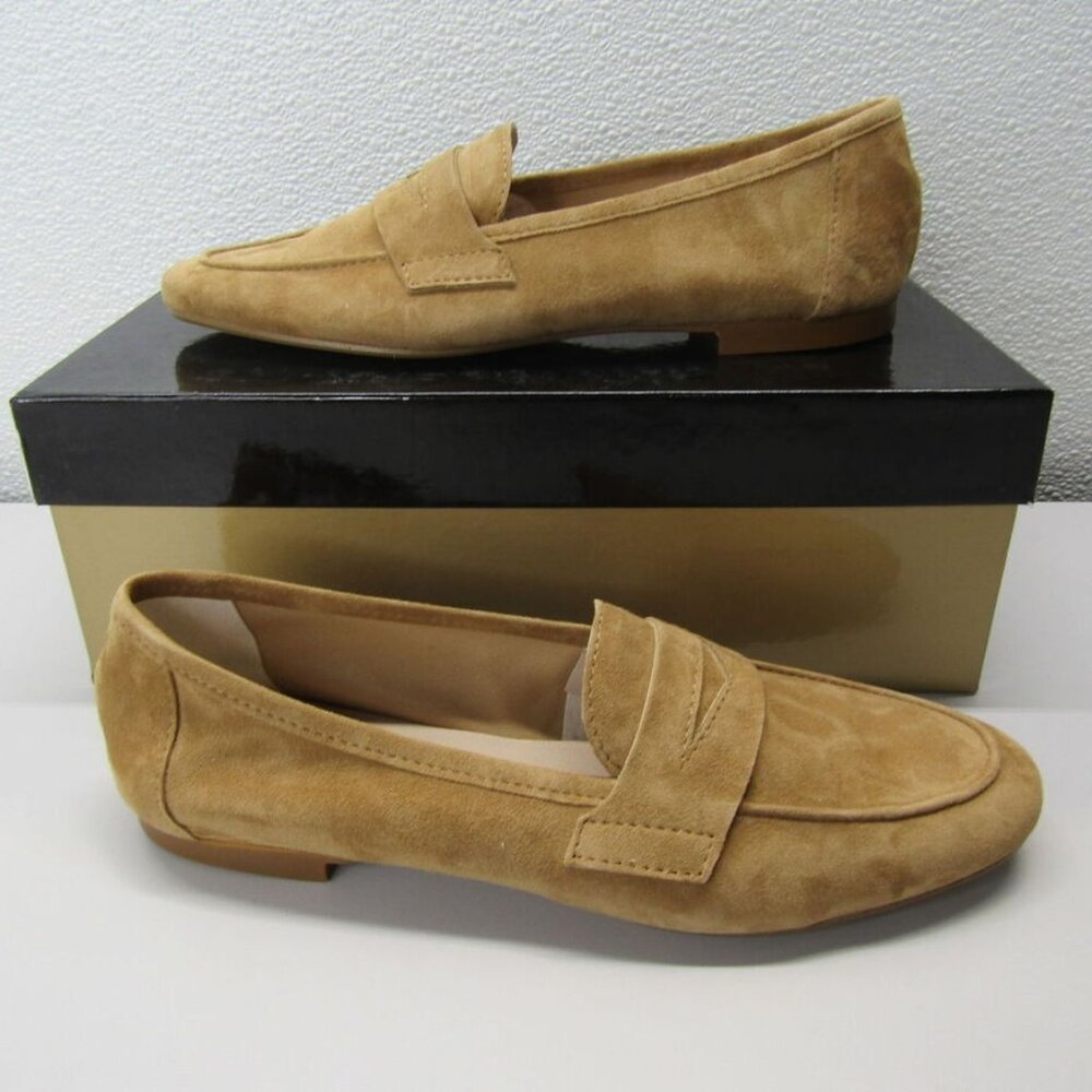 NEW MICHELE LOPRIORE Womens Moccassin Camoscio Leather Lightweight Size 7